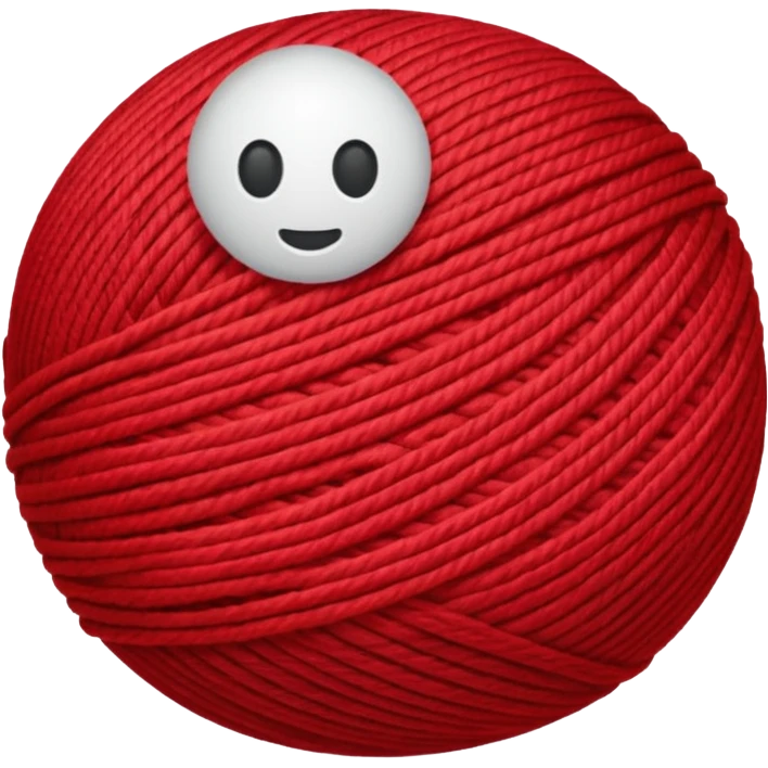 Rolled Yarn Ball red emoji