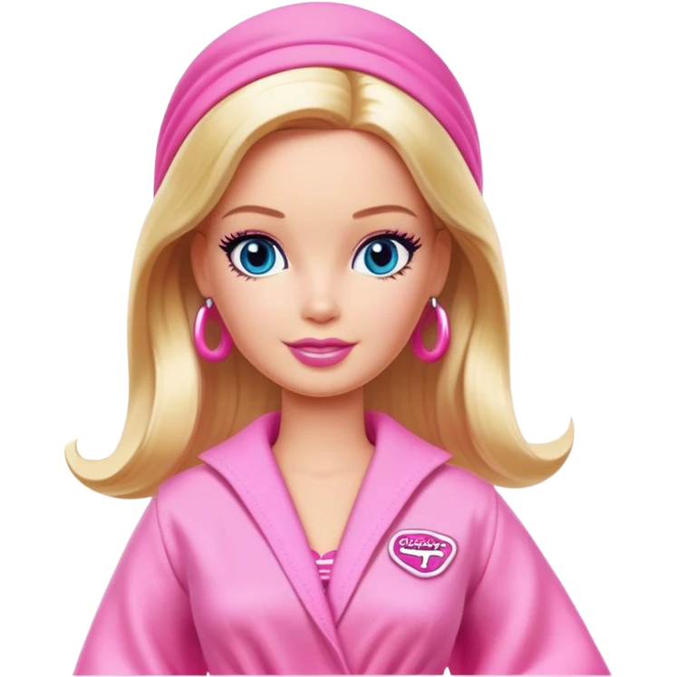 barbie in pink spam resort wear emoji