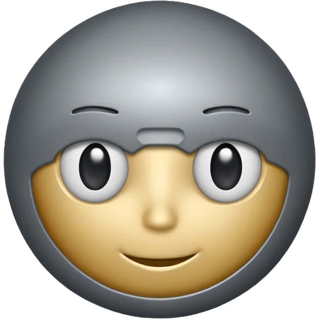 A  gray big shpere head with cylindrical  body  emoji