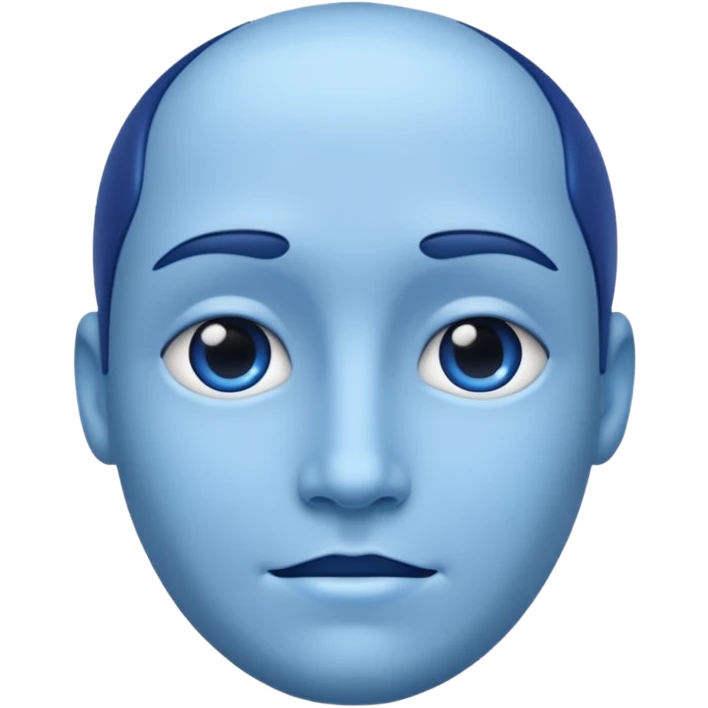 Blue face  emoji