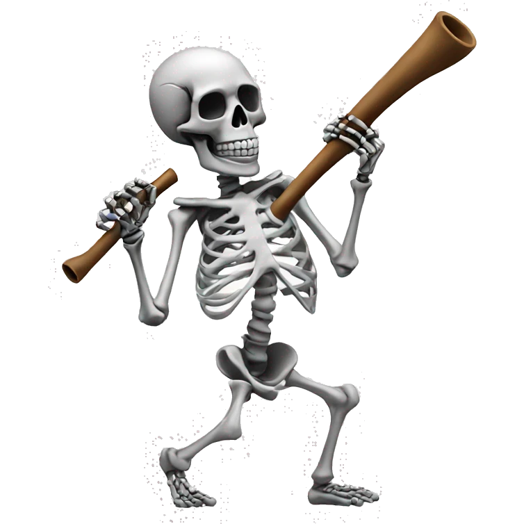 Skeleton hitting pipe emoji