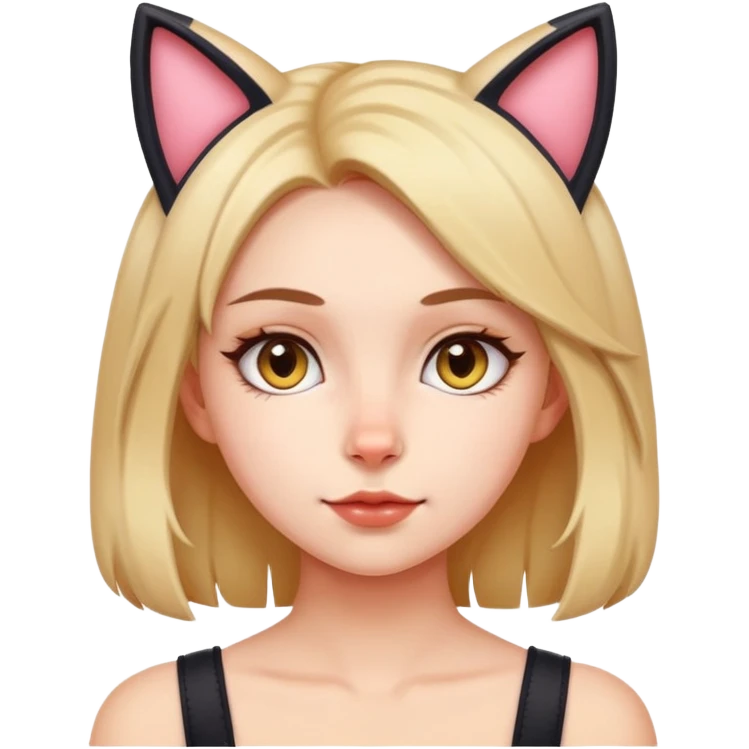 Bdsm girl with cat ears emoji