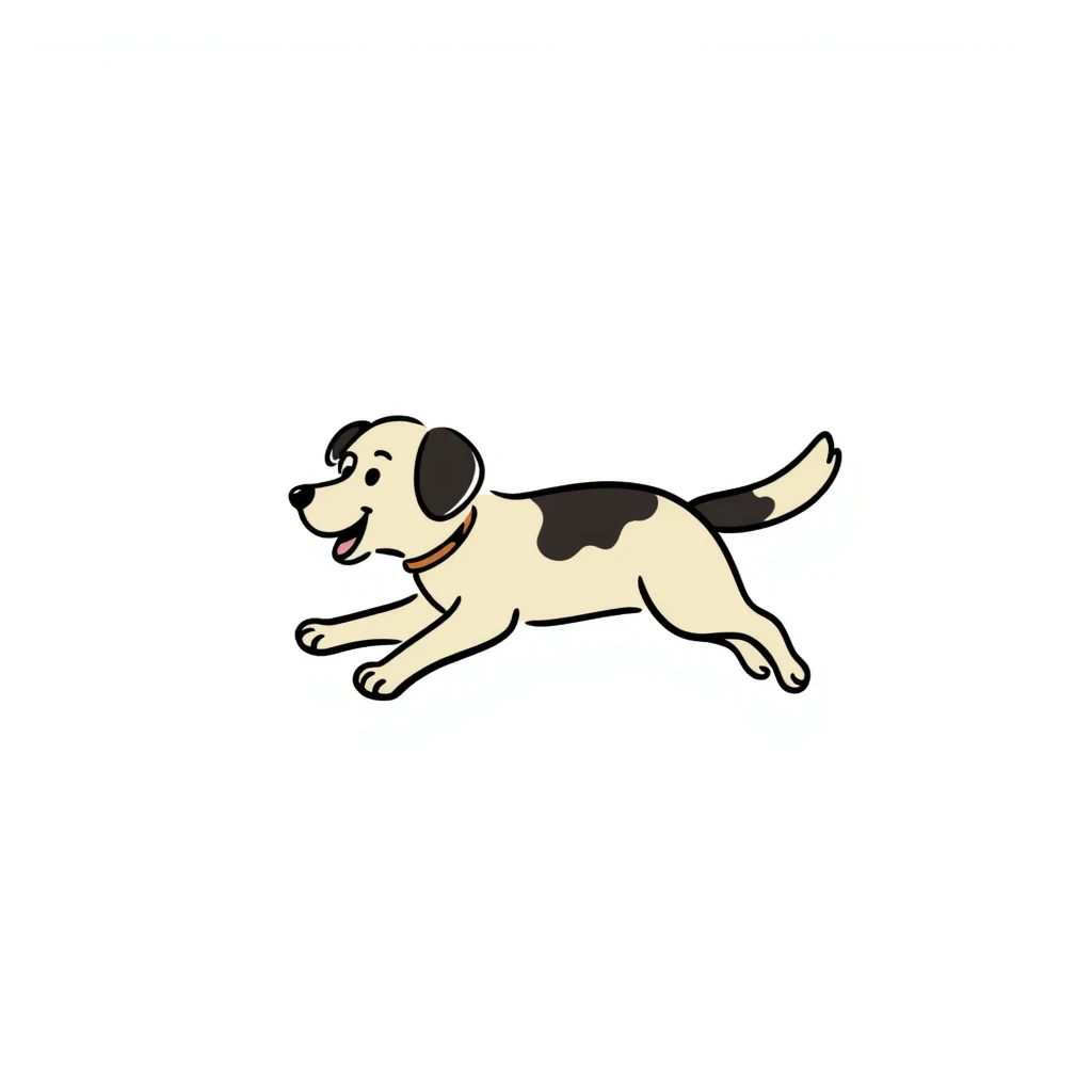 hand-drawn spotted brown Labrador with calico pattern fur emoji