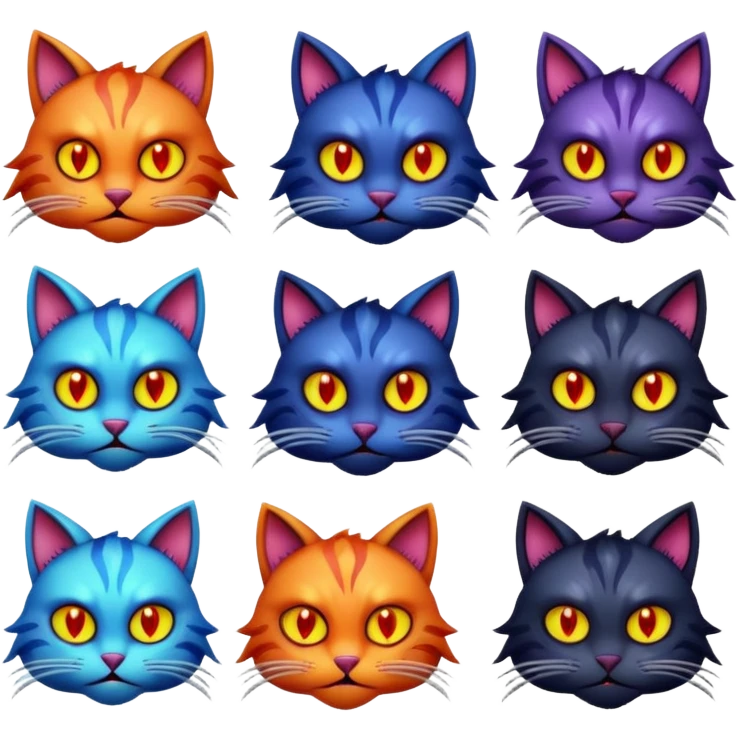 Super scary Monster cats emoji