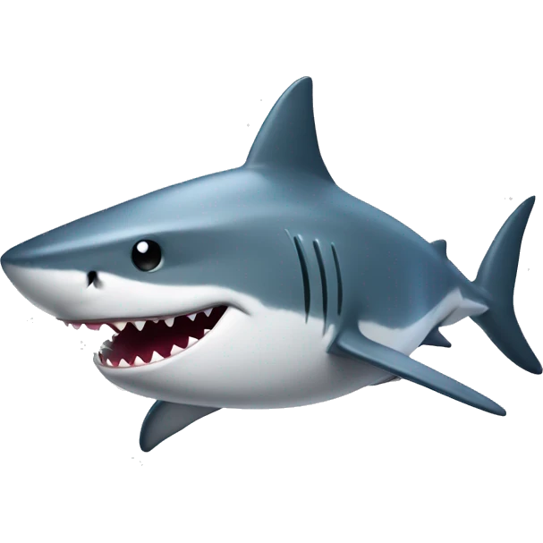 Shark wearing a hat emoji