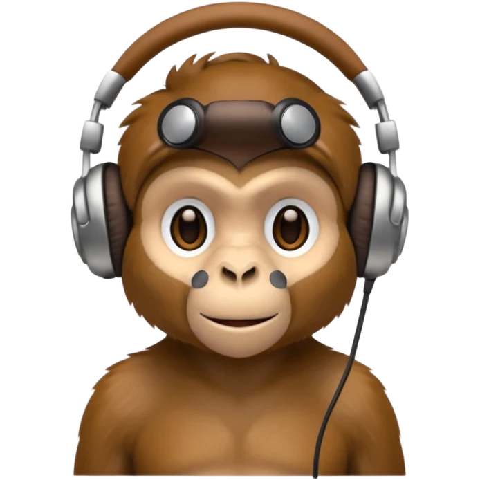 Kulaklıklı maymun emoji