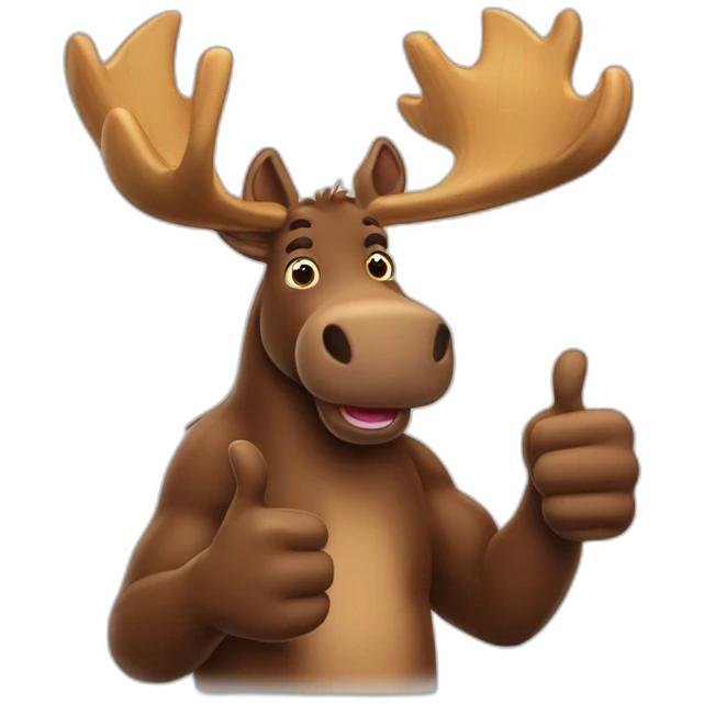 thumbs up moose emoji