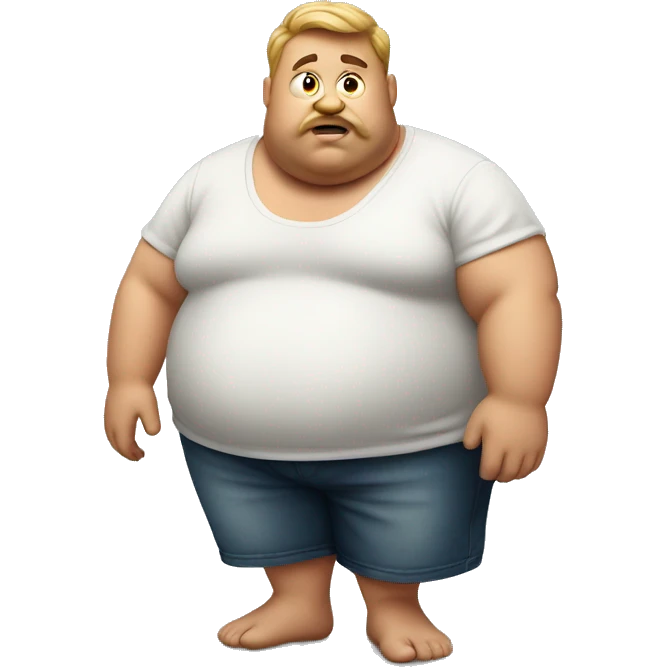 a fat guy shrugging emoji