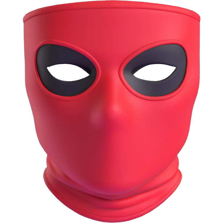 red ski mask emoji