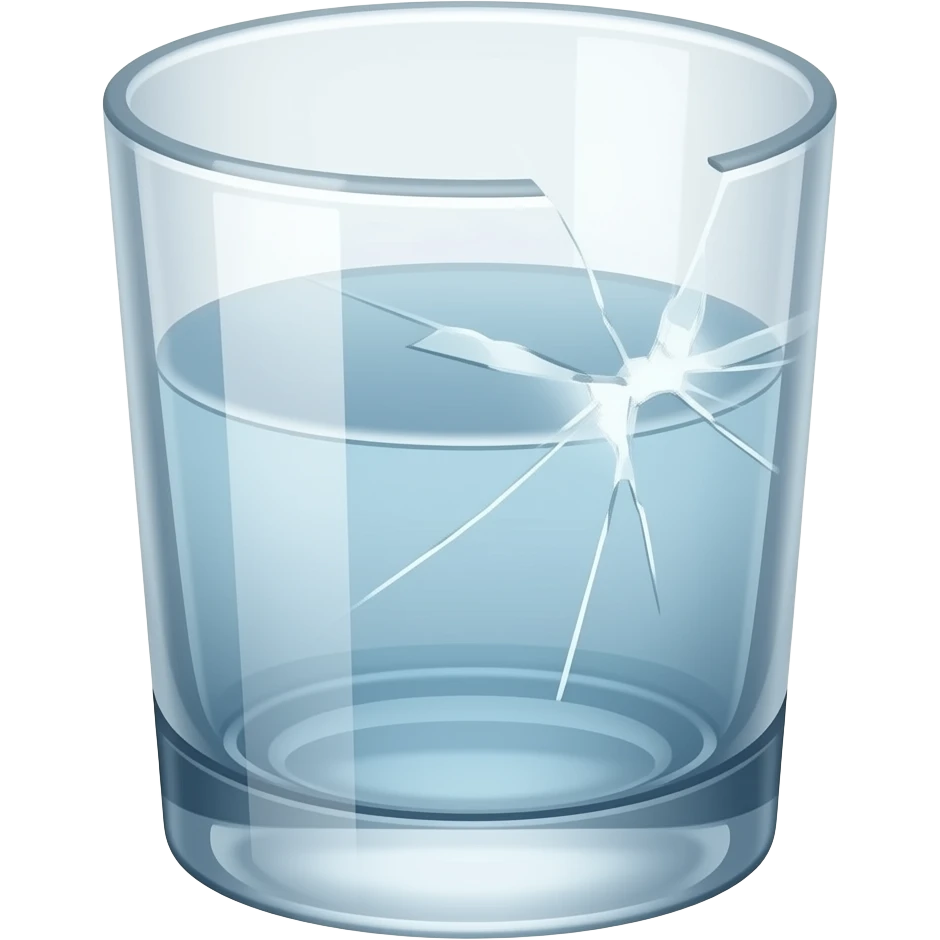 broken water glass emoji