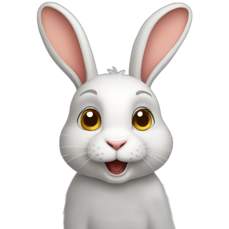 Rabbit saying why  emoji