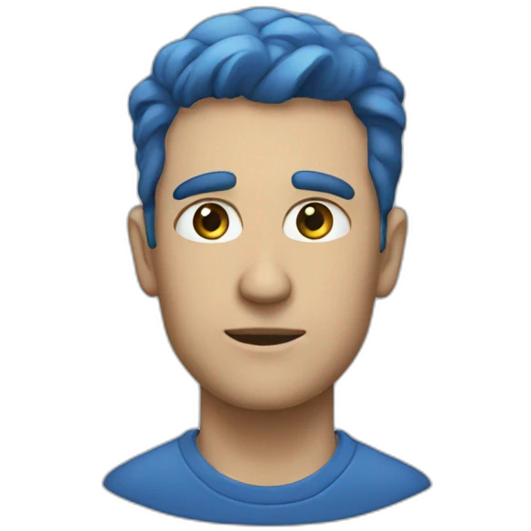 Blue mark emoji