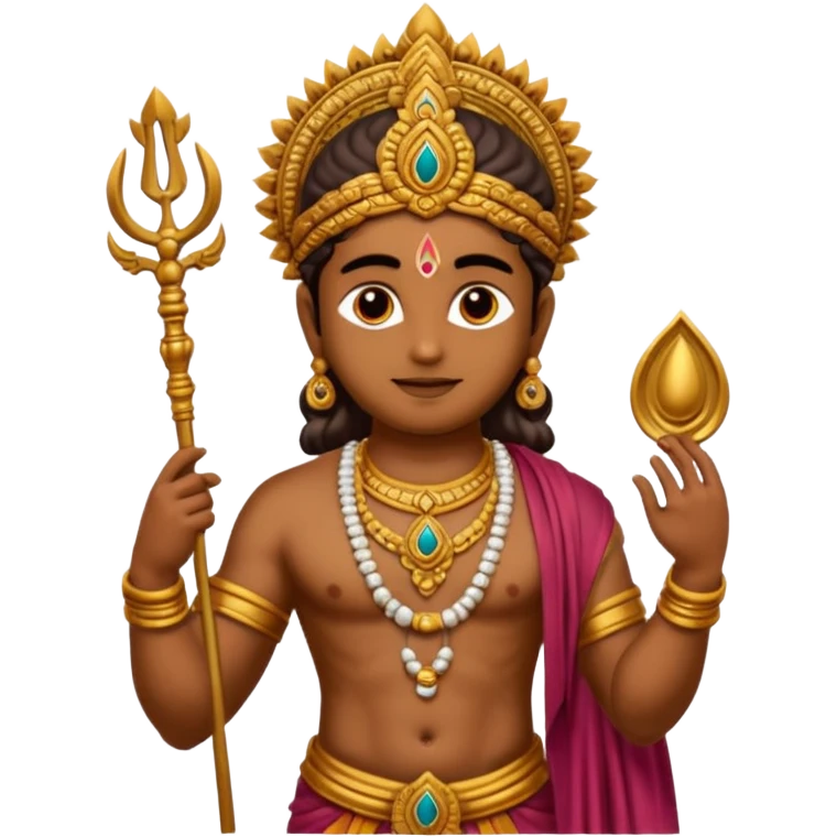 MURUGAN WITH IS VEL AND MAYIL emoji