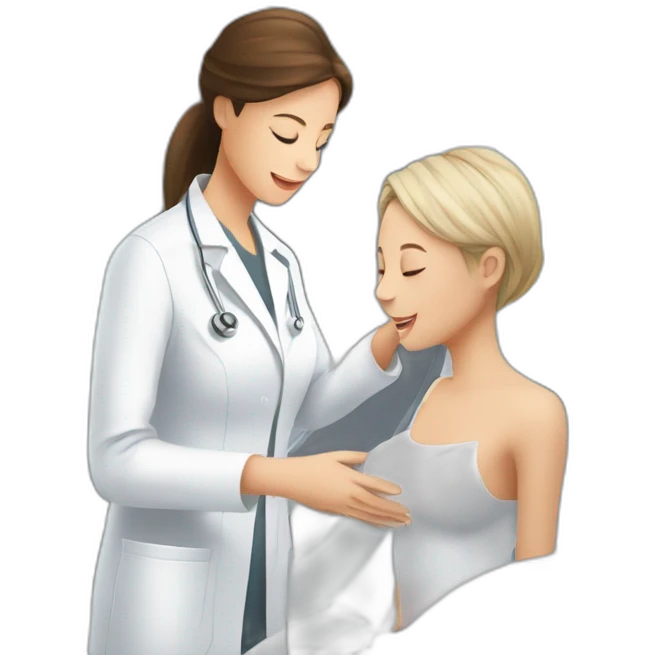 Posh-Radiologist-performing-breast-mri-to-woman emoji