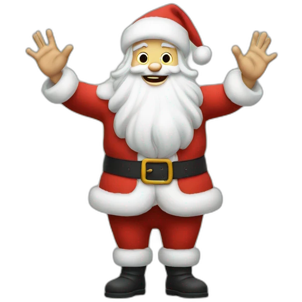Full height Actively gesturing with hands pale skin Santa Claus emoji