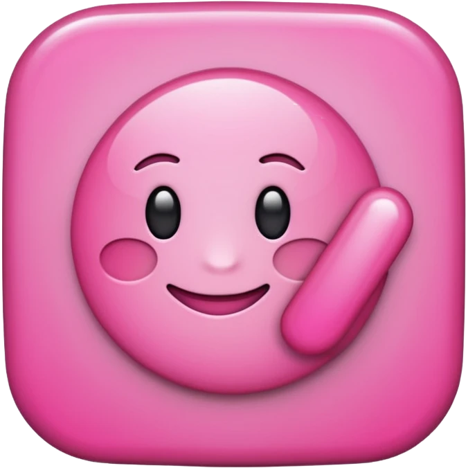 button that says "OK" on a pink background emoji