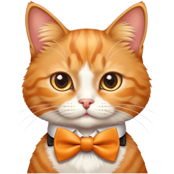 cat wearing a bow tie emoji