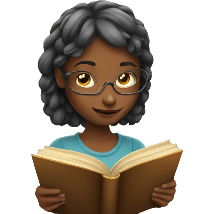 girl reading book emoji