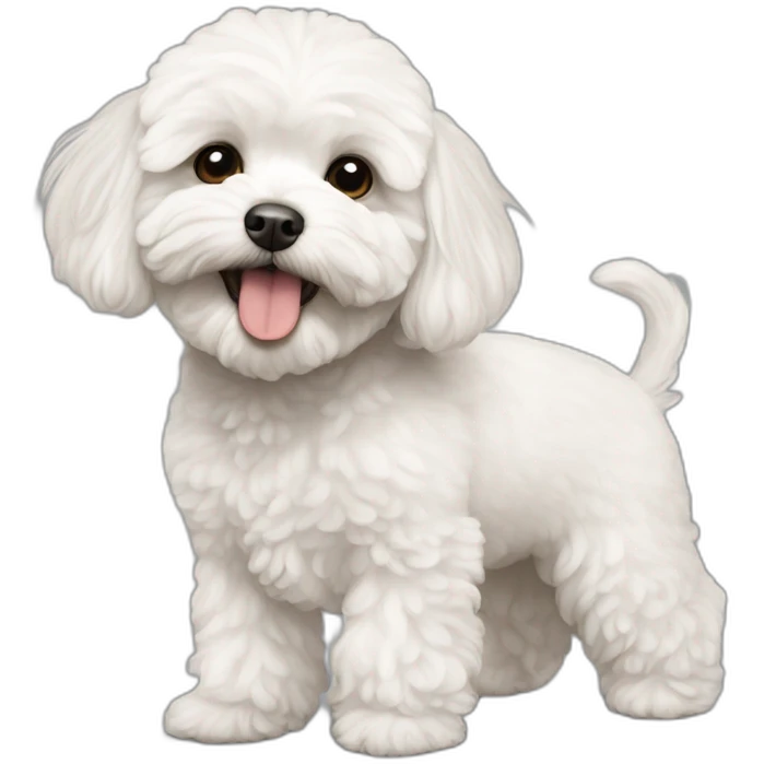 whitish maltipoo feeding emoji
