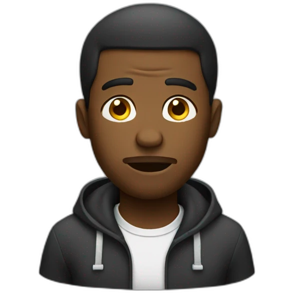 shrugging black man emoji