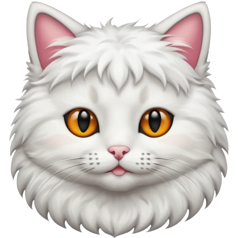 cat white with black spot emoji