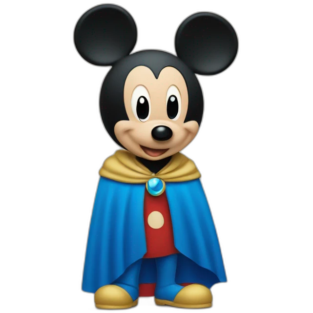 Mickey mouse with blue cape emoji