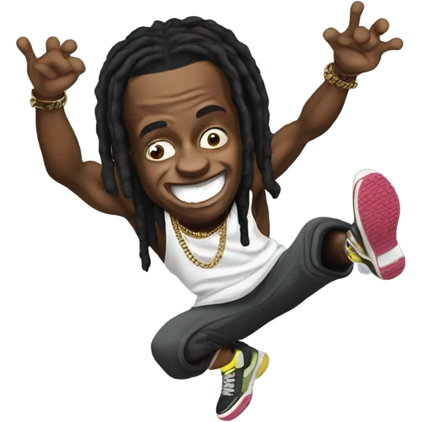 lil wayne doing a backflip  emoji