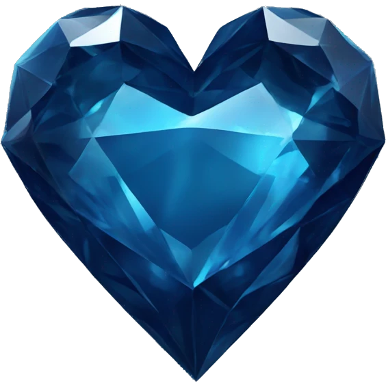 Dark blue diamond heart emoji