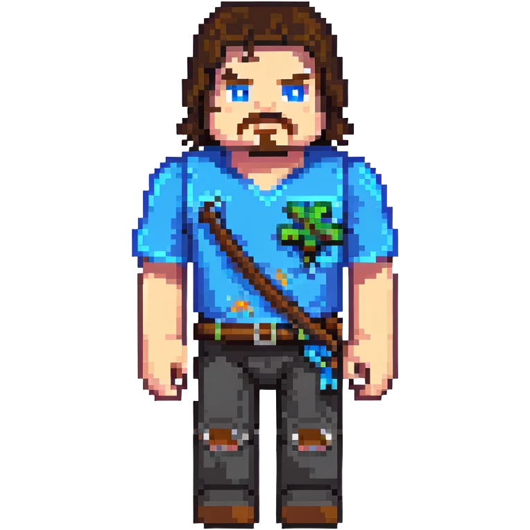 Jack Black as a Minecraft character emoji