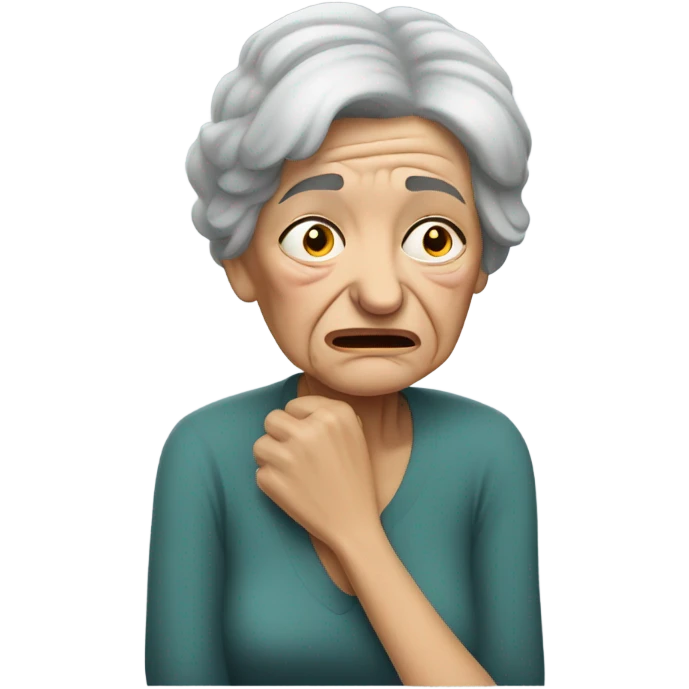 Old lady crying emoji