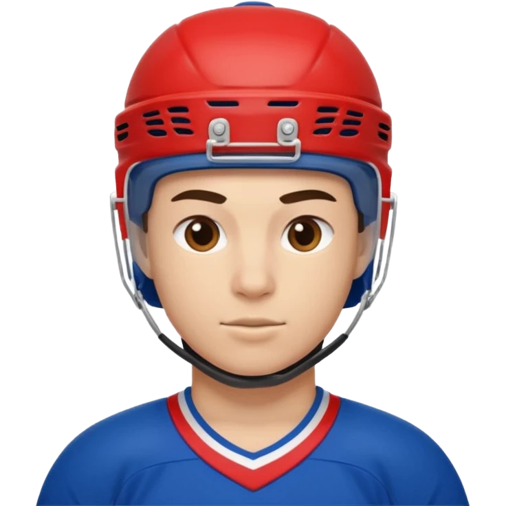 ice hockey player (#00A3E0) and red (#F9423A) emoji