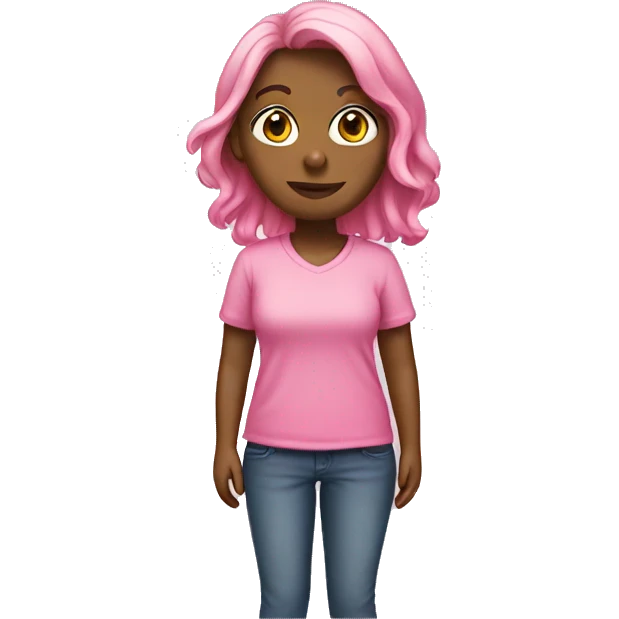 Pink standing girl emoji