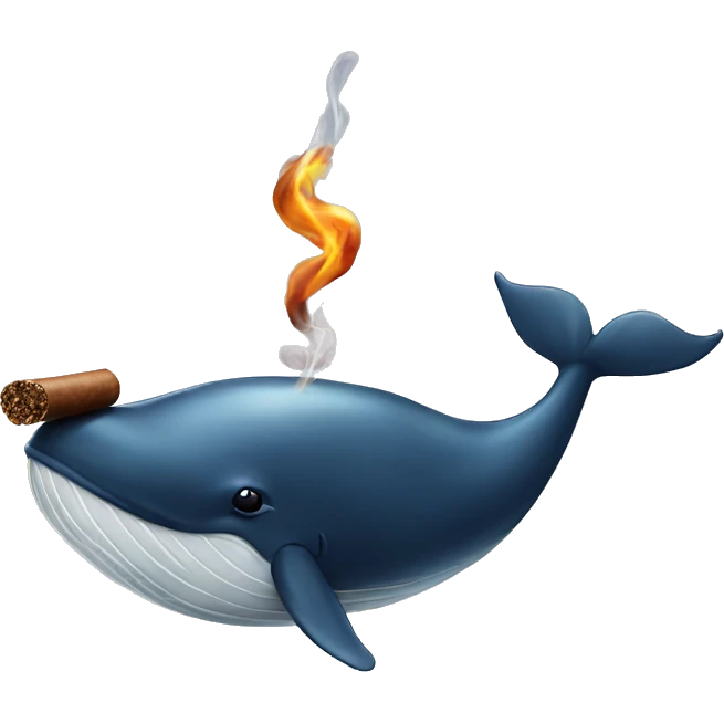 whale with a cigar emoji