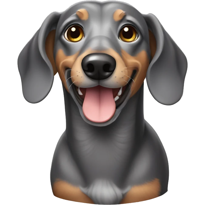 grey dachshund senior emoji
