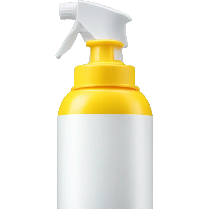 yellow bottle with white top spray cover emoji