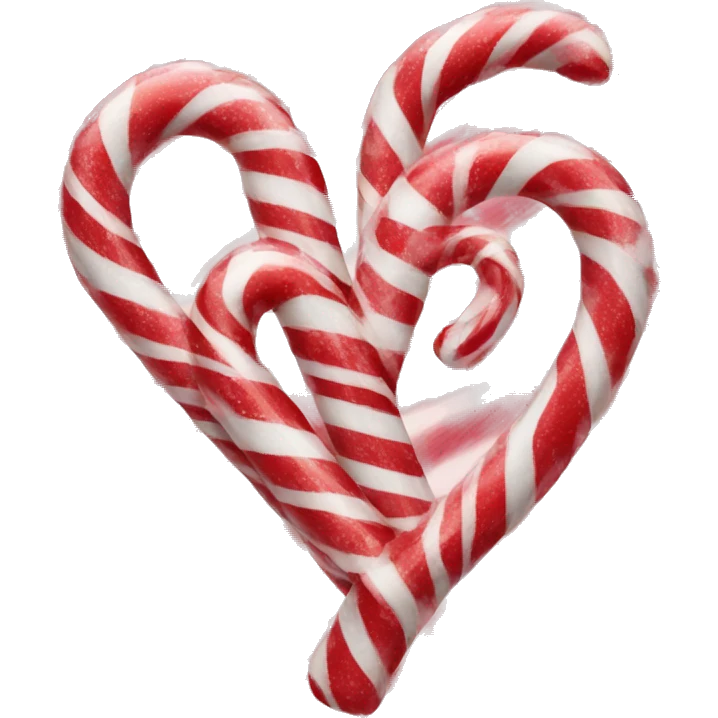 Candy cane heart emoji