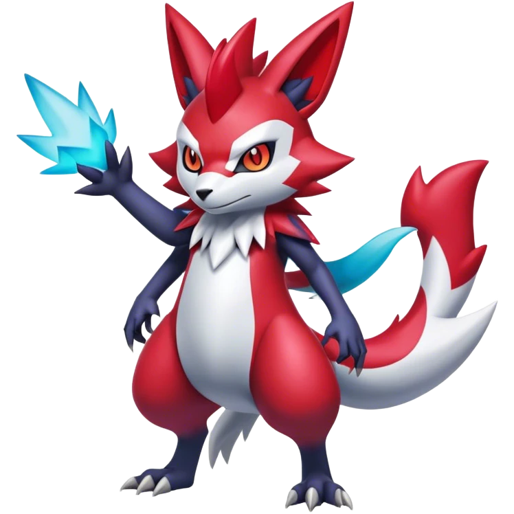 Cool Shiny Digimon-Weavile-Zangoose-Quilava-hybrid full body emoji
