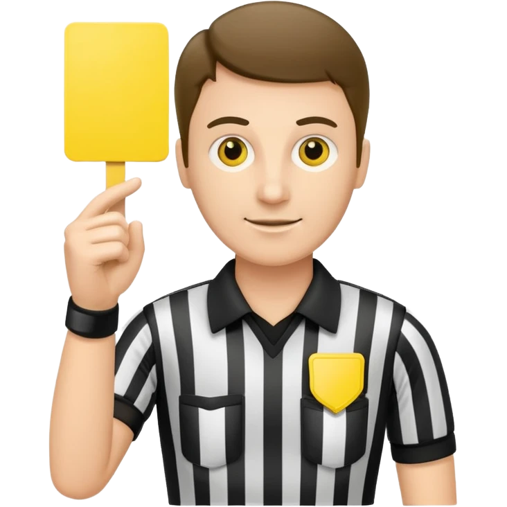 referee holding yellow card emoji