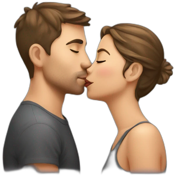 Girl kiss her boyfriend emoji