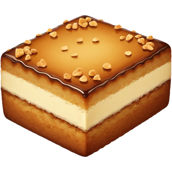 a piece of brunsviger, traditional Danish cake from Funen, with brown sugar topping emoji