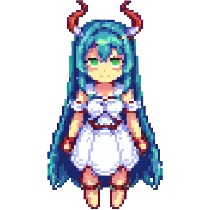 Miia from Monster Musume, pixel art style, simple and recognizable emoji