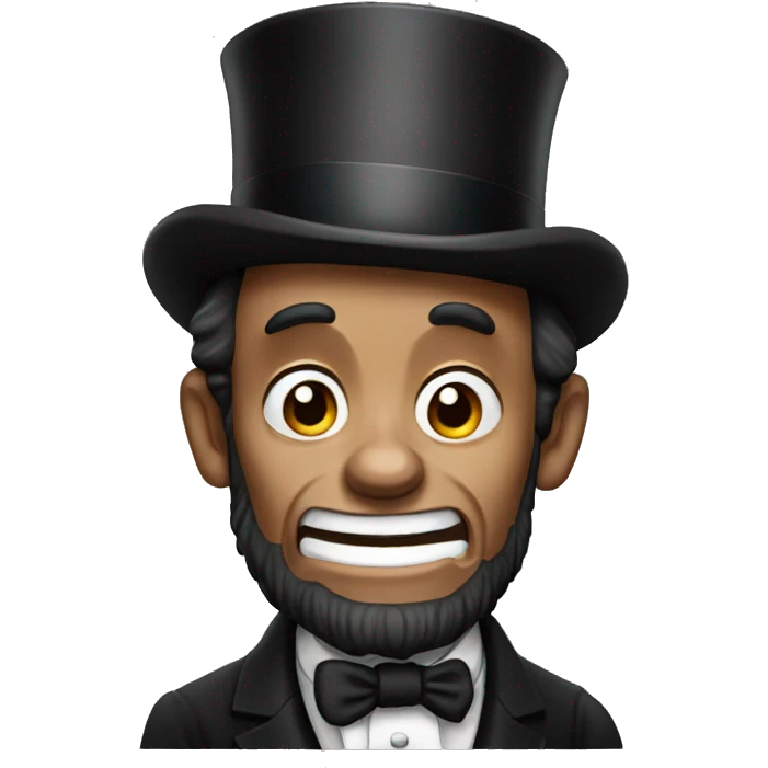 Abraham Lincoln with the emotion of surprise emoji