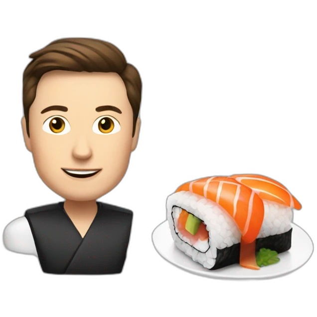 Elon Reeve Musk sushi emoji