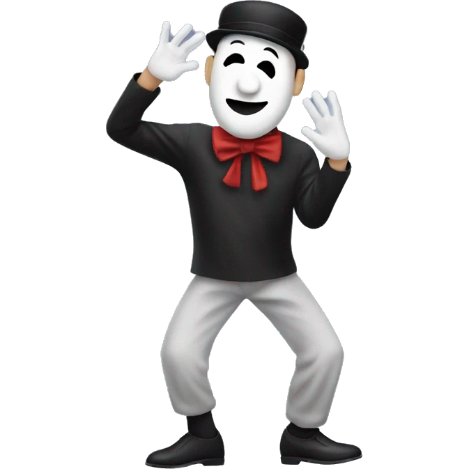 mime with hands in invisible  emoji