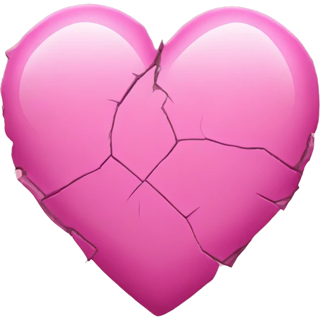 Pink heart cracked  emoji