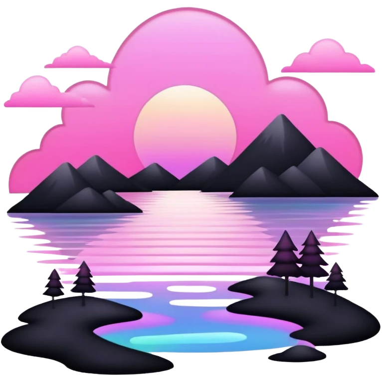  Black-pink-Iridescent-aesthetic-scenic-Decoration emoji