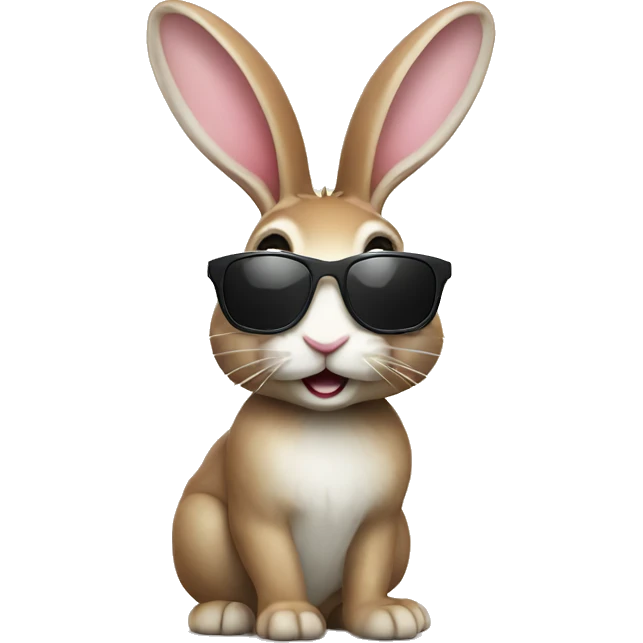 happy rabbit sunglasses emoji