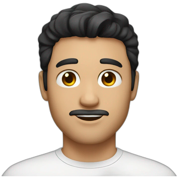 30 years old handsome white man with black eyes and black short hair, without beard emoji