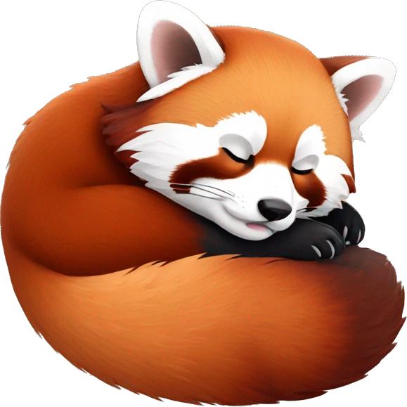 red panda sleeping emoji