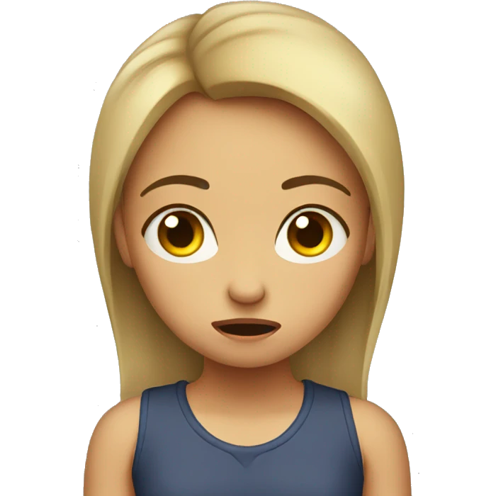 upset girl emoji